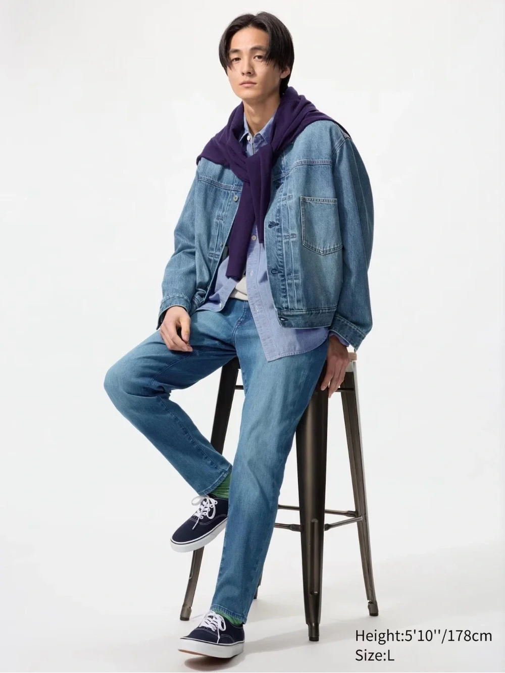 Uniqlo Slim Jeans in Light Blue Denim